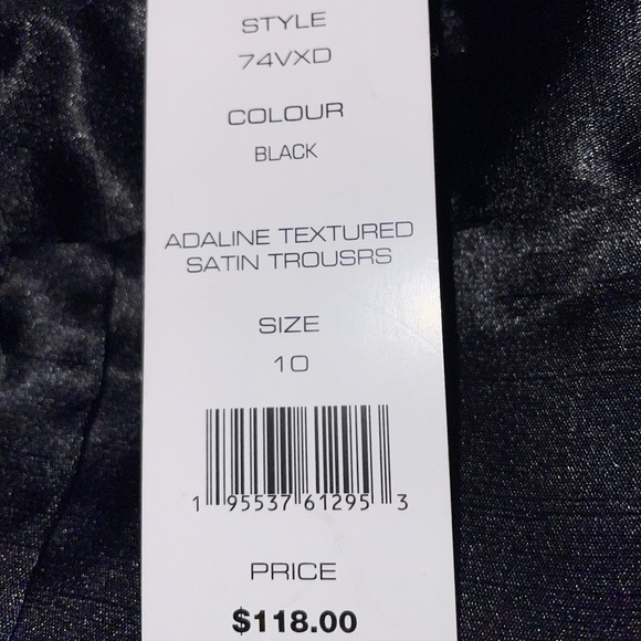 Brand New French Connection Adeline Textured Satin Trousers - Picture 8 of 11